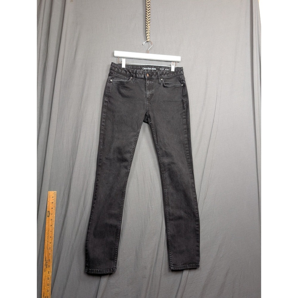 Calvin Klein Women's Black Jeans 12 X 30 Ultimate Skinny